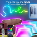 AMill RGB Neon LEDStreifenlichter intelligentes USBbetriebenes Lichtseil mit App und Tastensteuerung Musiksynchronisierung fr die Dekoration von Schlafzimmerpartys zu Hause mehrere Modi keine Batterie  3 Gren verfgbar