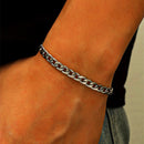 1 Stck Minimalistisches Armband Aus Edelstahl Fr Herren Panzerarmband Im HipHopStil Schmuck Fr Herren