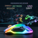ONIKUMA Ambidextrous Kabelgebundenes GamingMaus RGBHintergrundbeleuchtung 12800 DPI Einstellbar Optische Maus fr ESport Windows 7 kompatibel USBbetrieben Kunststoff mit GlitzerVerzierung Notebookkompatibel