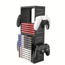 Vielseitiges SpielDisc  ControllerAufbewahrungsregal  Langlebiges ABS Platz fr 244 Controller Kompatibel mit PS5PS4XboxSwitch  Schwarz
