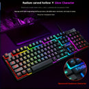1 Stk TWOLF Mechanische GamingTastatur mit ergonomischem Design kabelgebunden schwarze LEDHintergrundbeleuchtung mechanische Tastenschalter fr Bro und Gaming