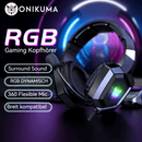 Fashionables GamingHeadset Leichtes ONIKUMA K8 GamingHeadset Modisches KabelStereoKopfhrer mit RGBLicht Mikrofon fr Tablet Laptop Desktop