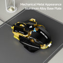 EWEADN G5 USB Kabelgebundene GamingMaus Leise oder Geruschvoll optional MetallMechanikMaus Gamer mit 8 Tasten MakroFunktionstasten Untersttzung der Schwanzlngenverstellung fr verschiedene Handgren Perfekt fr Desktop Laptop Computer Schule