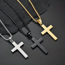 Ein mehrfarbiger HerrenStainlessSteelGravierter Text Kreuz Anhnger Halskette Geeignet fr beide Geschlechter Es enthlt eine Halskette Ein perfektes Urlaubsgeschenk fr Freunde Besties oder Shne sowie fr Abschlsse und Geburtstage